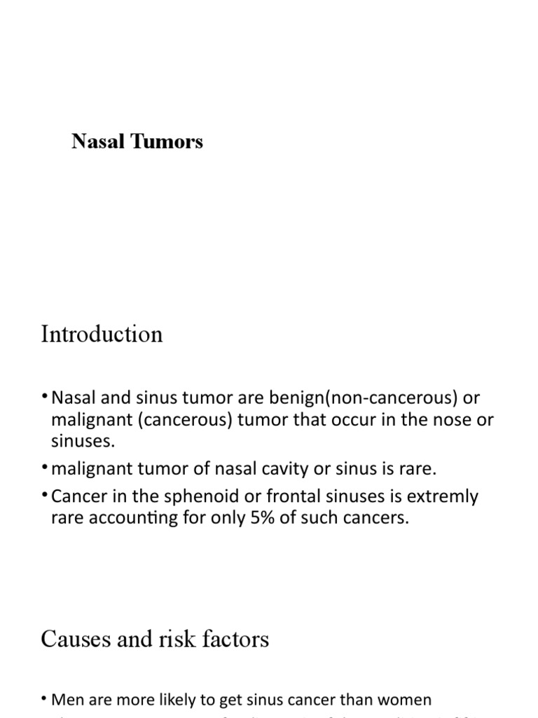 Nasal Tumors | PDF | Cancer | Human Nose