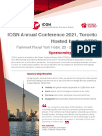 Toronto Annual Conference Sponsorship Flyer