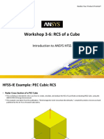 Workshop 3-6: RCS of A Cube: Introduction To ANSYS HFSS