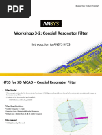 Workshop 3-2: Coaxial Resonator Filter: Introduction To ANSYS HFSS