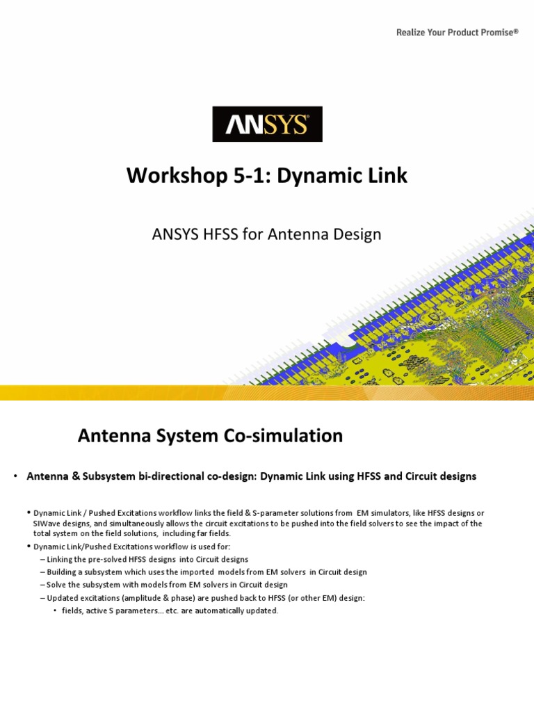 Workshop 5-1: Dynamic Link: ANSYS HFSS For Antenna Design | Download ...