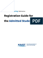 Registration Guide For The: Admitted Students