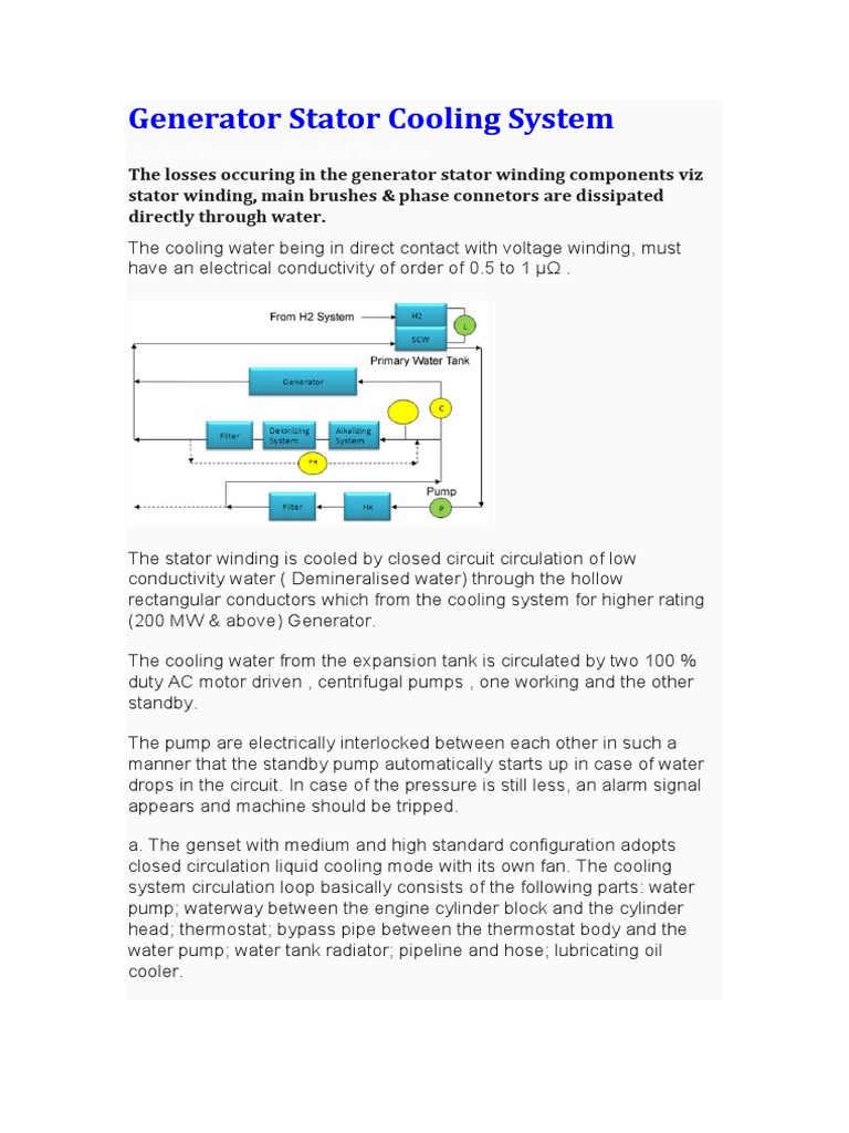 Generator Stator Cooling System PDF