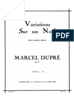 Dupre Variations Sur Un Noel, Op.20