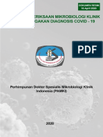 Panduan Pemeriksaan Mikrobiologi Klinik Untuk Penegakan Diagnosis Covid - 19