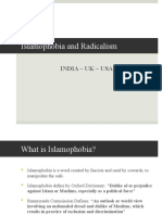 Islamophobia and Radicalism: India - Uk - Usa