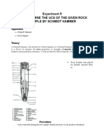 Experiment 9 To Determine The Ucs of The Given Rock Sample by Schmidt Hammer