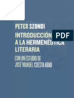 Szondi Peter - Introduccion A La Hermeneutica Literaria