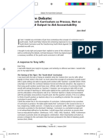 Curriculum Debate Curriculum As Process - Not As o