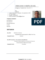 CV ingeniero mecánico soltero ecuatoriano Excel Word PowerPoint AutoCAD