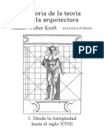 Kruft, Hanno-Walter. Historia de La Teoría de La Arquitectura