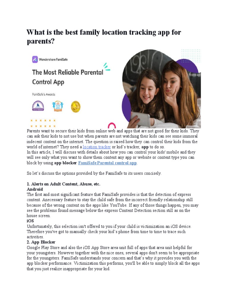 What Is The Best Family Location Tracking App For Parents? PDF Mobile App Ios