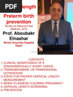 Cervical Length Preterm Birth Prevention: Prof. Aboubakr Elnashar