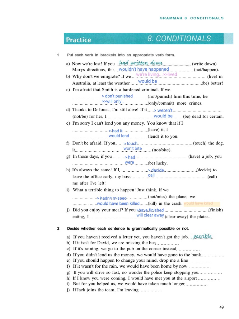 Advanced Grammar: Conditionals | PDF | Gunpowder