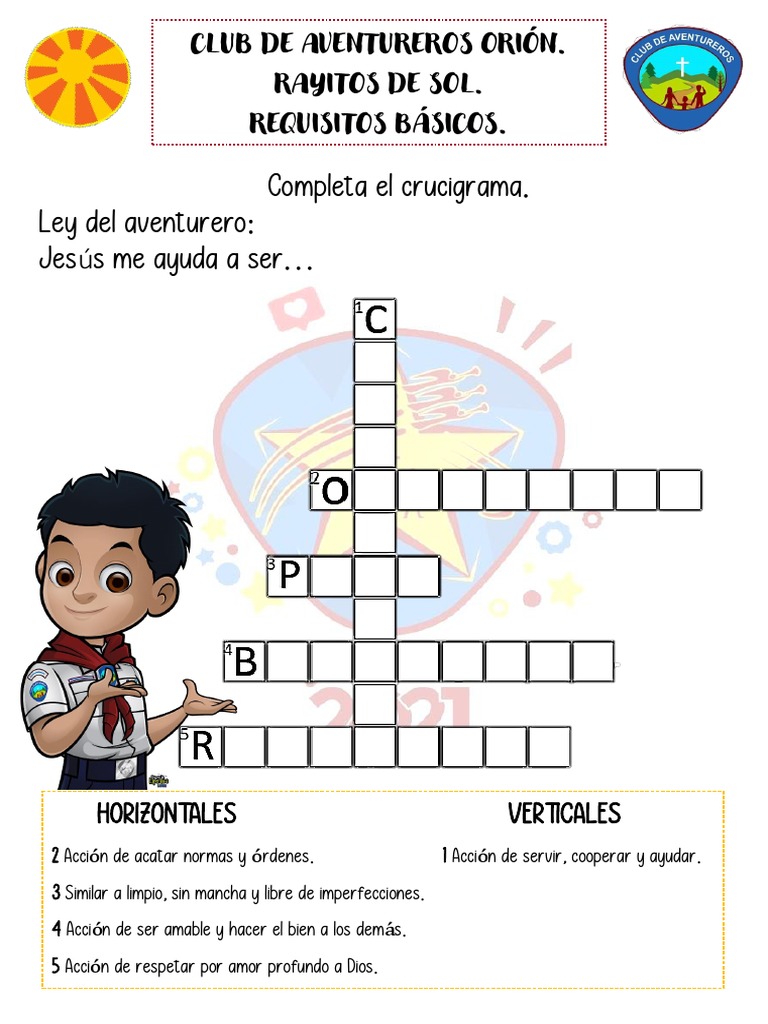 Crucigrama Ley Del Aventurero | PDF