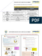 Reporte Semanal de Actividades Ejecutadas Desarrolladas Con Los Estudiantes