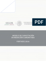 Modelo de Capacitación en Mediación Comunitaria FORTASEG 2016
