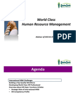 World Class Human Resource Management: Advisor of GCG & Change Management