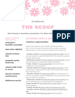 White With Pink and Blue Floral Preschool Newsletter