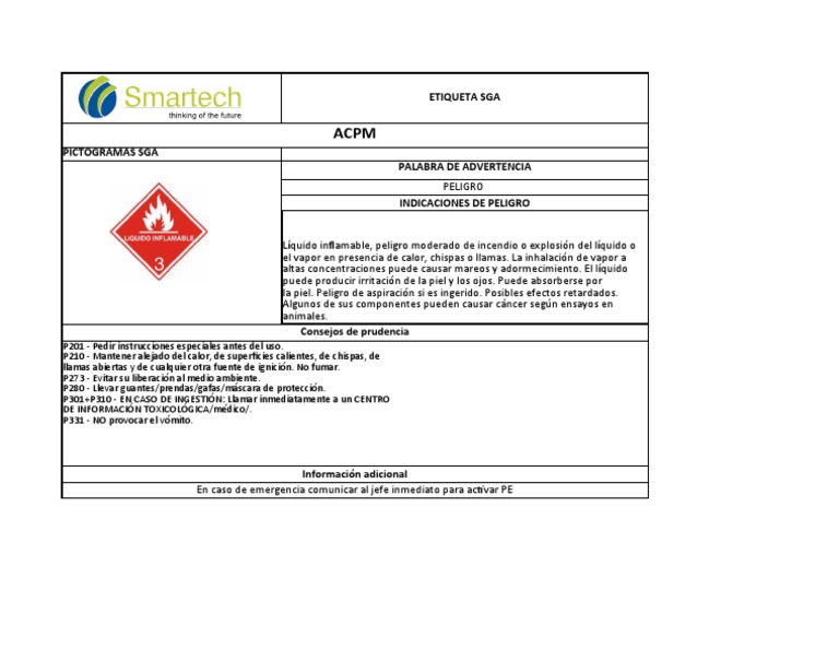 Peligros y Precauciones del ACPM | PDF