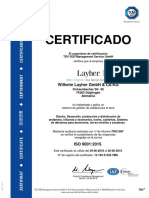 Certificado: Wilhelm Layher GMBH & Co - KG
