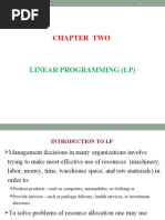 Chapter Two: Linear Programming (LP)