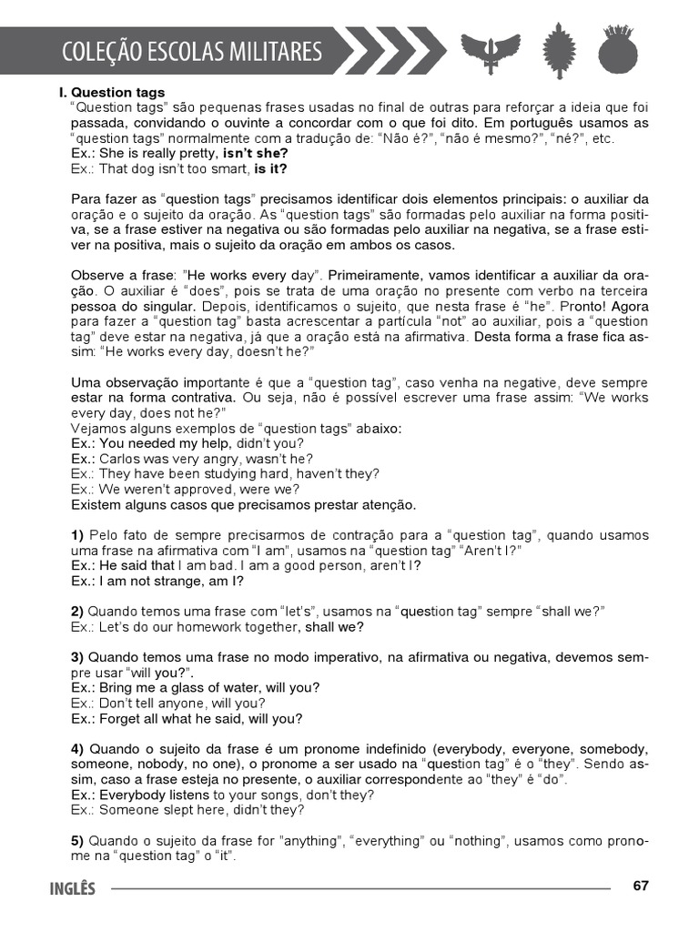 Question Tags, PDF, Assunto (gramática)