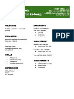 Resume Template 1