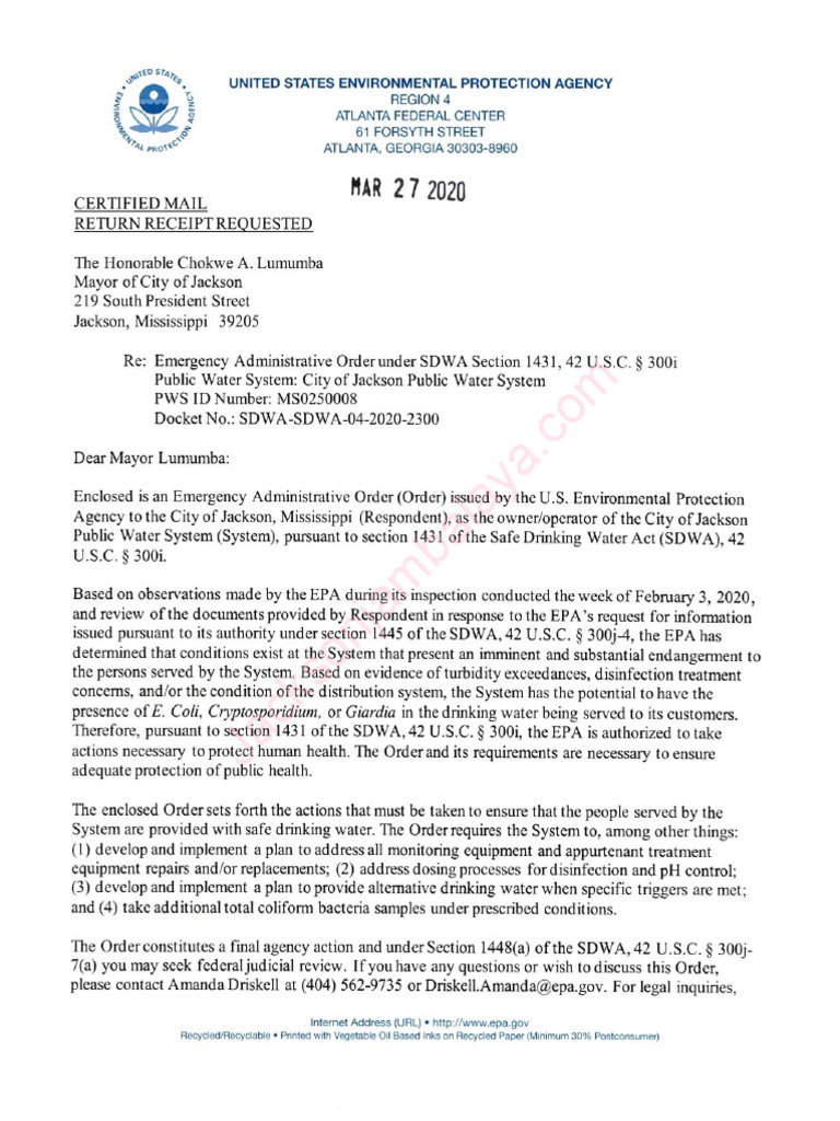 EPA Order Watermarked | PDF