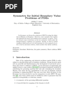 Symmetry For Initial Boundary Value Problems of Pdes