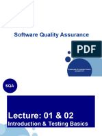 Software Quality Assurance: Department of Computer Science Ncba&E Ecc