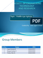 Topic: Paddle Type Agitator: Guided By: Prof .Jigna S.Patel