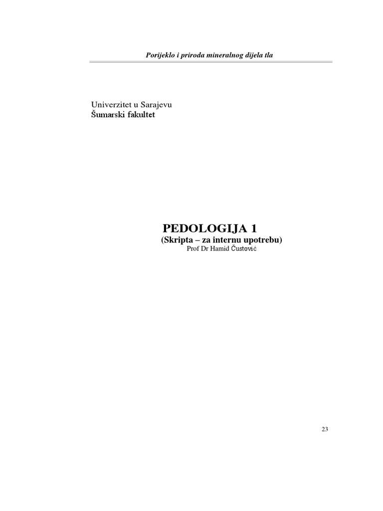 Pedologija 1 PDF