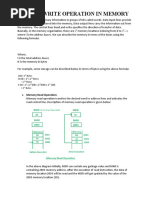 Read and Write Operations in Memory