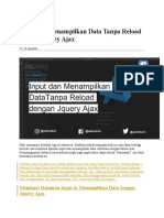 Input Dan Menampilkan Data Tanpa Reload Dengan Jquery Ajax