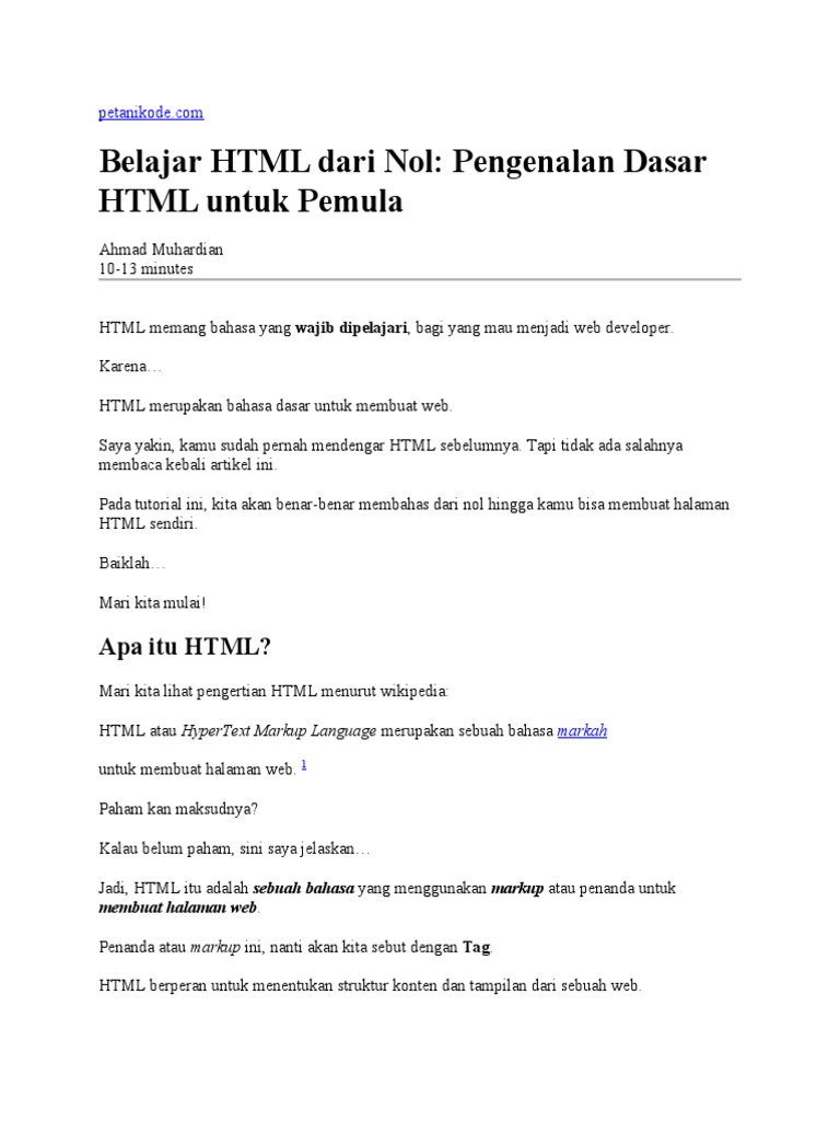 Tutorial HTML | PDF