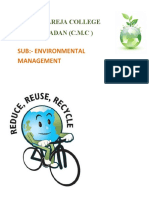 Sub:-Environmental Management: R.K.Talreja College Seva Sadan (C.M.C)