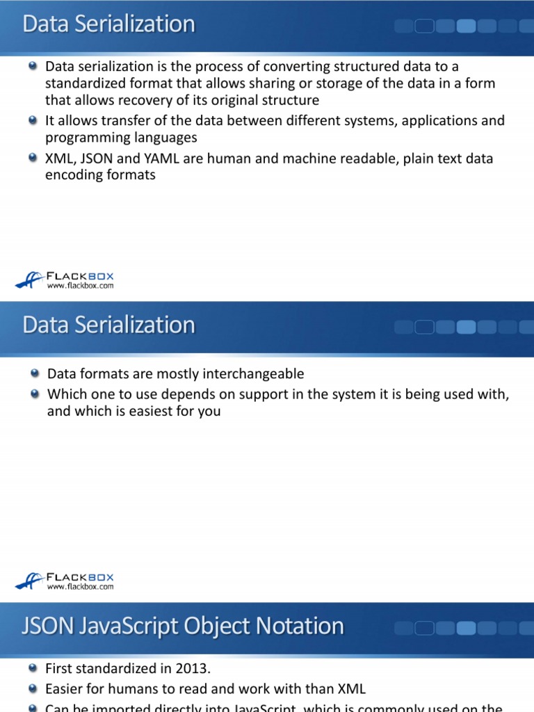 4.1 38-04 Data Serialization Formats - XML, JSON and YAML | PDF | Json ...