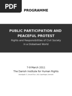 Download Programme Conference on Public Participation and Peaceful Protest Rights and Responsibilities of Civil Society in a Globalised World 7-9 March Copenhagen  by CIVICUS World Alliance for Citizen Participation SN50182598 doc pdf