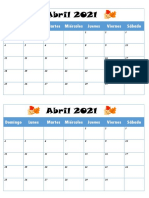 Calendarios Abril