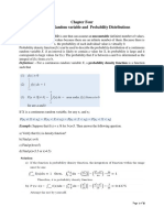 Chapter Four Continuous Random Variable and Probability Distributions