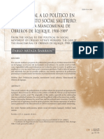 Pablo Artaza. de Lo Social a Lo Político en El Movimiento Social Salitrero. El Caso de La Mancomunal de Obreros de Iquique , 1900-1909