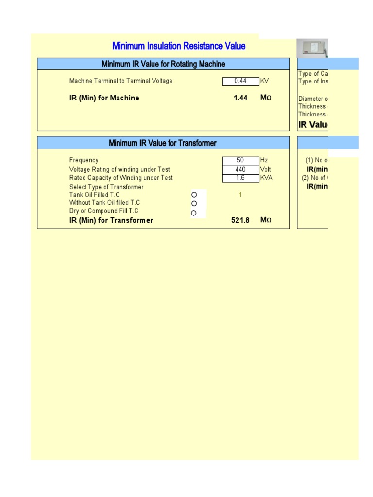 Insulation Resistance Value Measurement (1.1.19) PDF