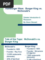 Hamburger Wars: Burger King vs. Mcdonald'S: Debate Introduction & Research: by Glenn Stewart