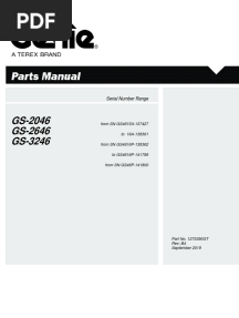 Parts Manual: GS-2046 GS-2646 GS-3246