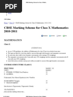 Download CBSE Marking Scheme for Class X Mathematics 2011 _ Course Marks by Randhir Kumar SN50184048 doc pdf