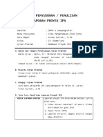 Panduan Penulisan Laporan Proyek Ipa