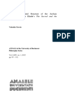 The Transcendental Structure of The Archaic Universe. Mircea Eliade's The Sacred and The