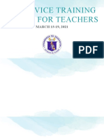 In-Service Training (Inset) For Teachers: MARCH 15-19, 2021