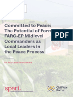 Committed To Peace The Potential of Former FARC EP Midlevel Commanders As Local Leaders in The Peace Process